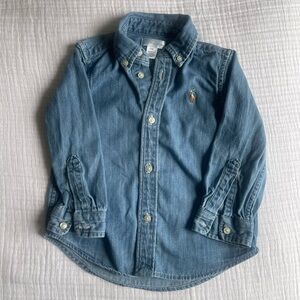 Ralph Lauren | Blue Denim Button-Up Shirt | 24months